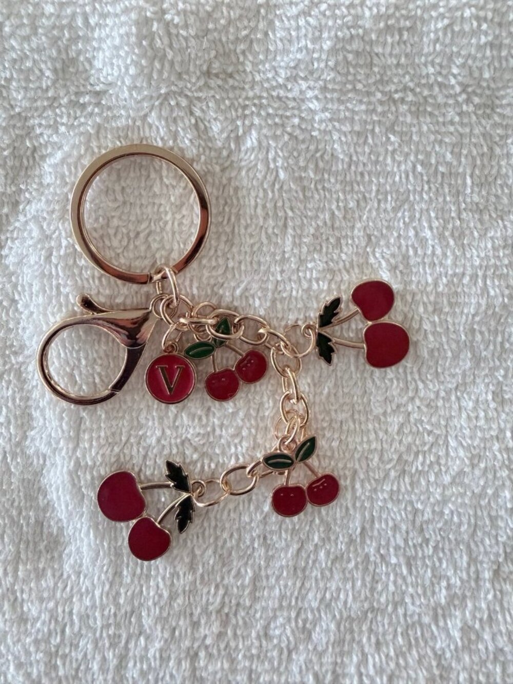Enamel cherry keychain and bag charm - Picture 1 of 1